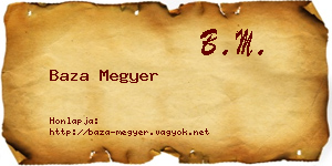 Baza Megyer névjegykártya